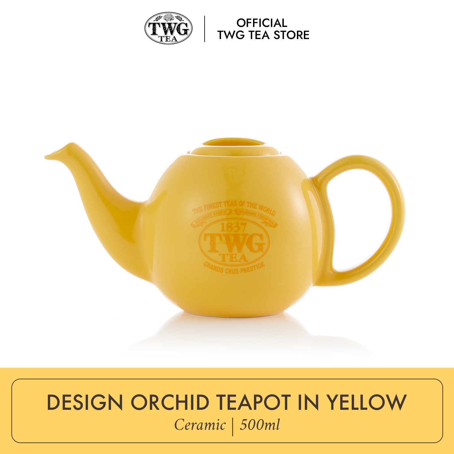 TWG Tea | Design Orchid Teapot in Ceramic in Yellow | Lazada Singapore