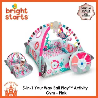 bright starts 5 in 1 activity gym pink
