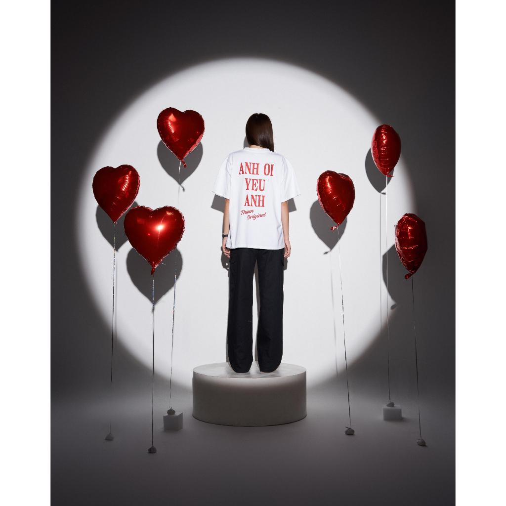 Áo thun Cotton cao cấp - THUNN ORIGINAL Love Text Tee-WHITE