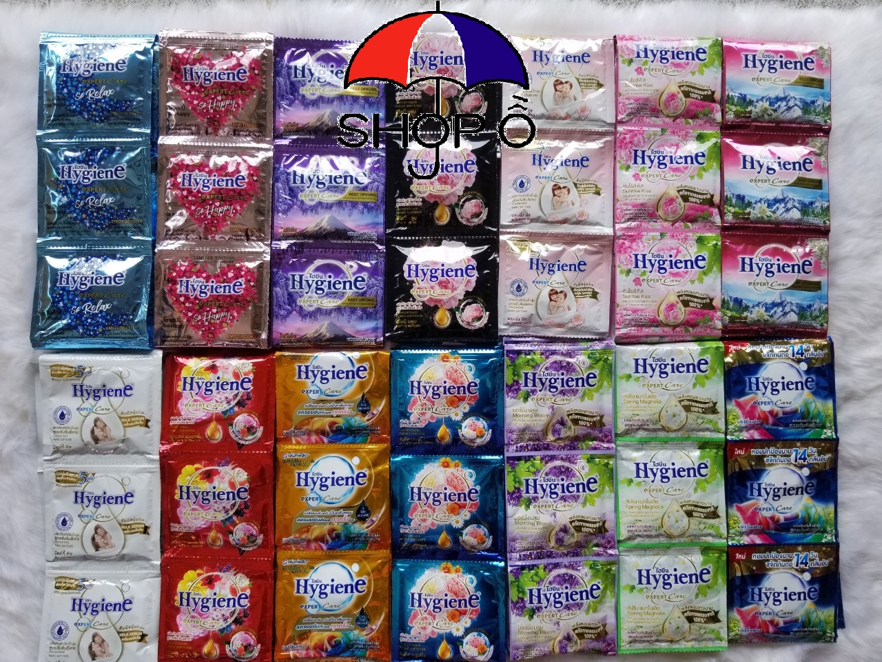 Combo 5 dây ( 60 gói) Nước xả vải đậm đặc Hygiene Thái Lan
