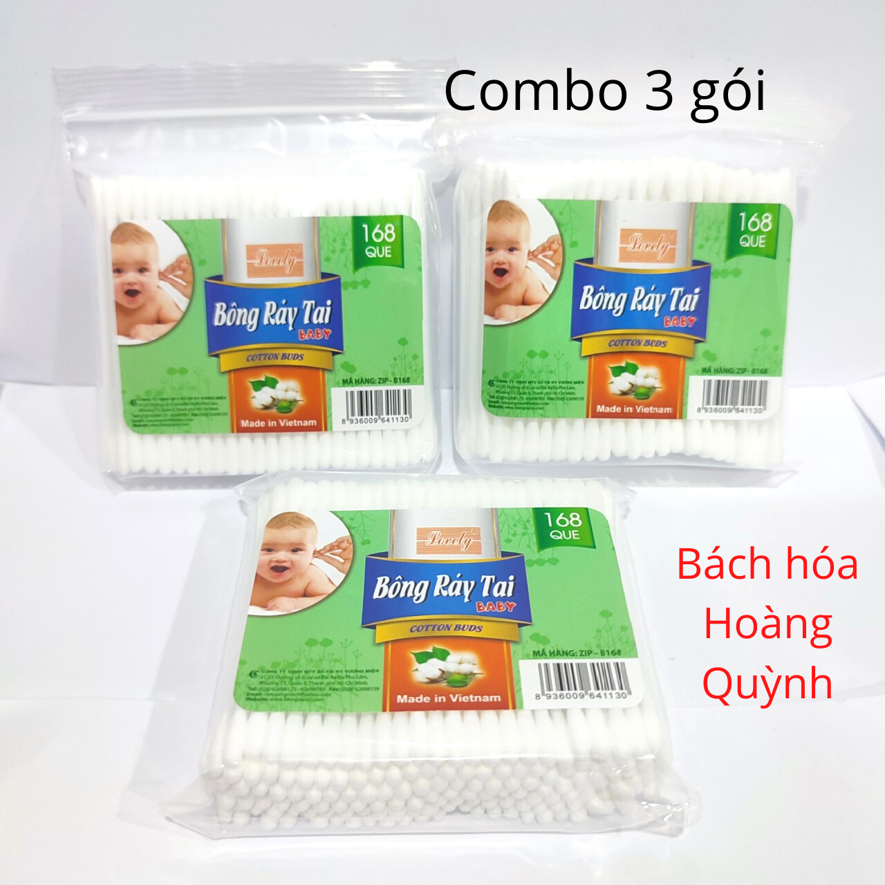 Combo 3 gói gòn ráy tai bé Lovely B168.