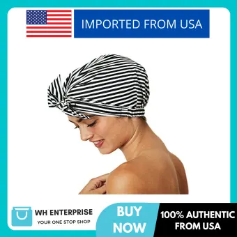 black woman shower cap