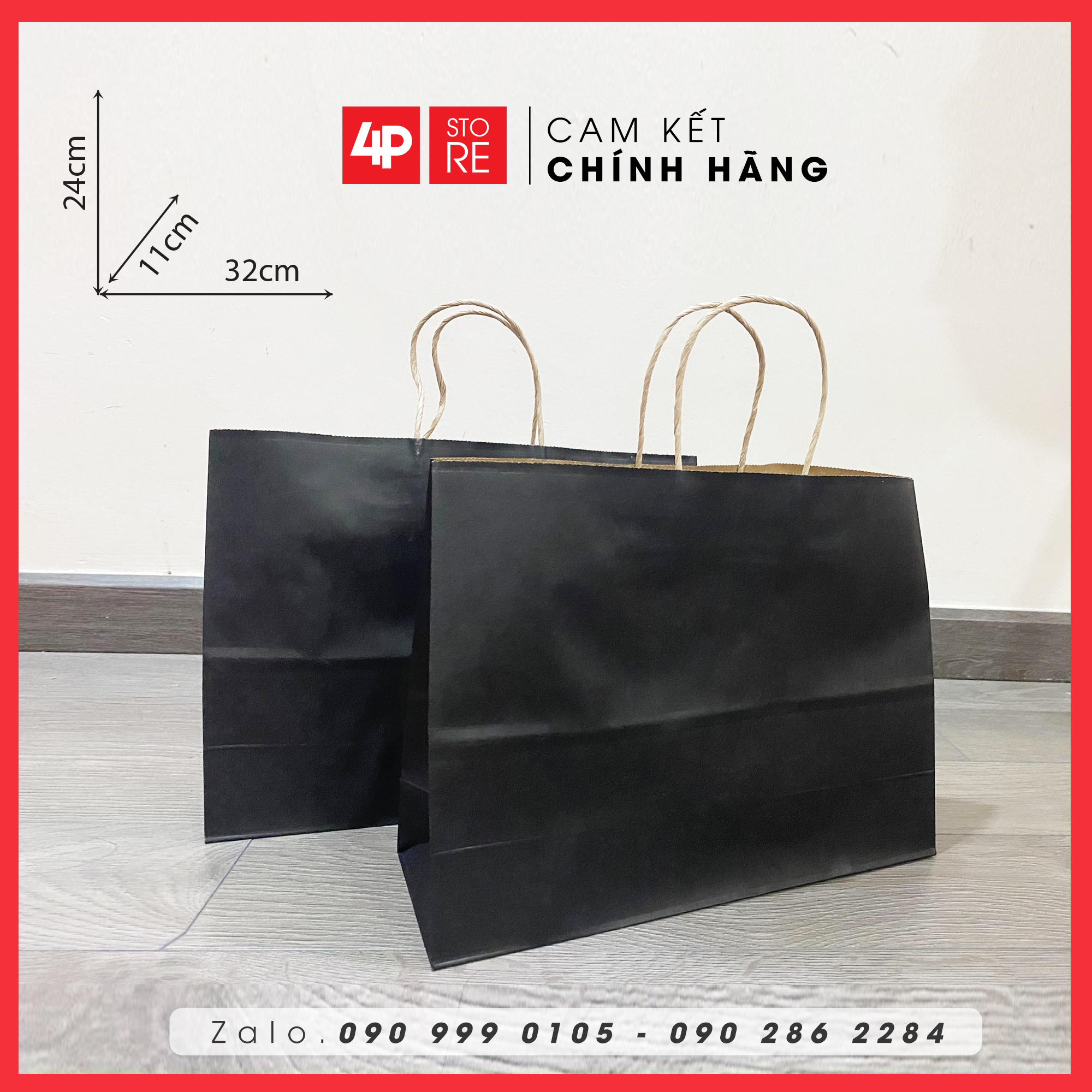 01 TÚI KRAFT ĐEN 120GSM - NHIỀU SIZE