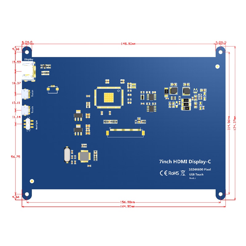 【COOL】 7 Inch 800*480 Ips Capacitive Touch Panel Tft Lcd Module Screen Display For Raspberry Pi 3 B