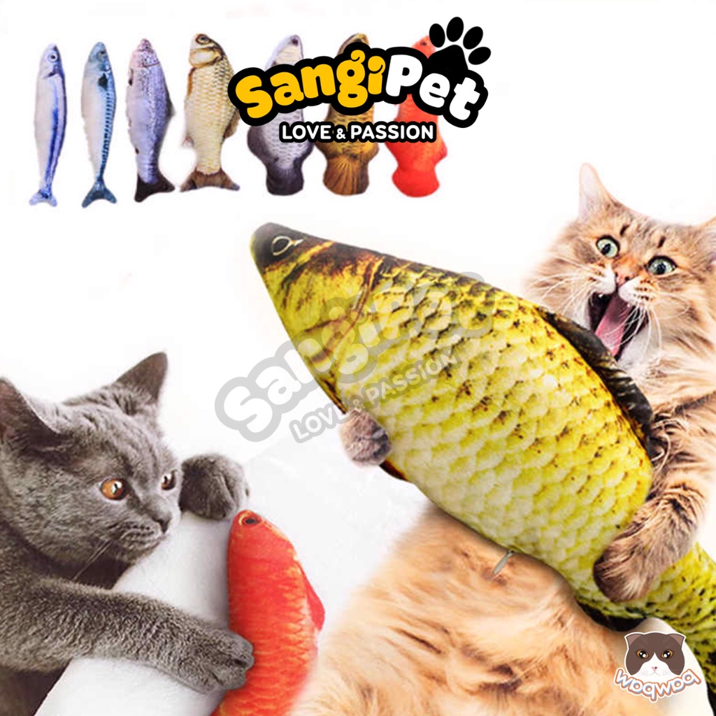 Đồ Chơi Cá Bông Cho Chó Mèo Có Catnip Sẵn Bên Trong