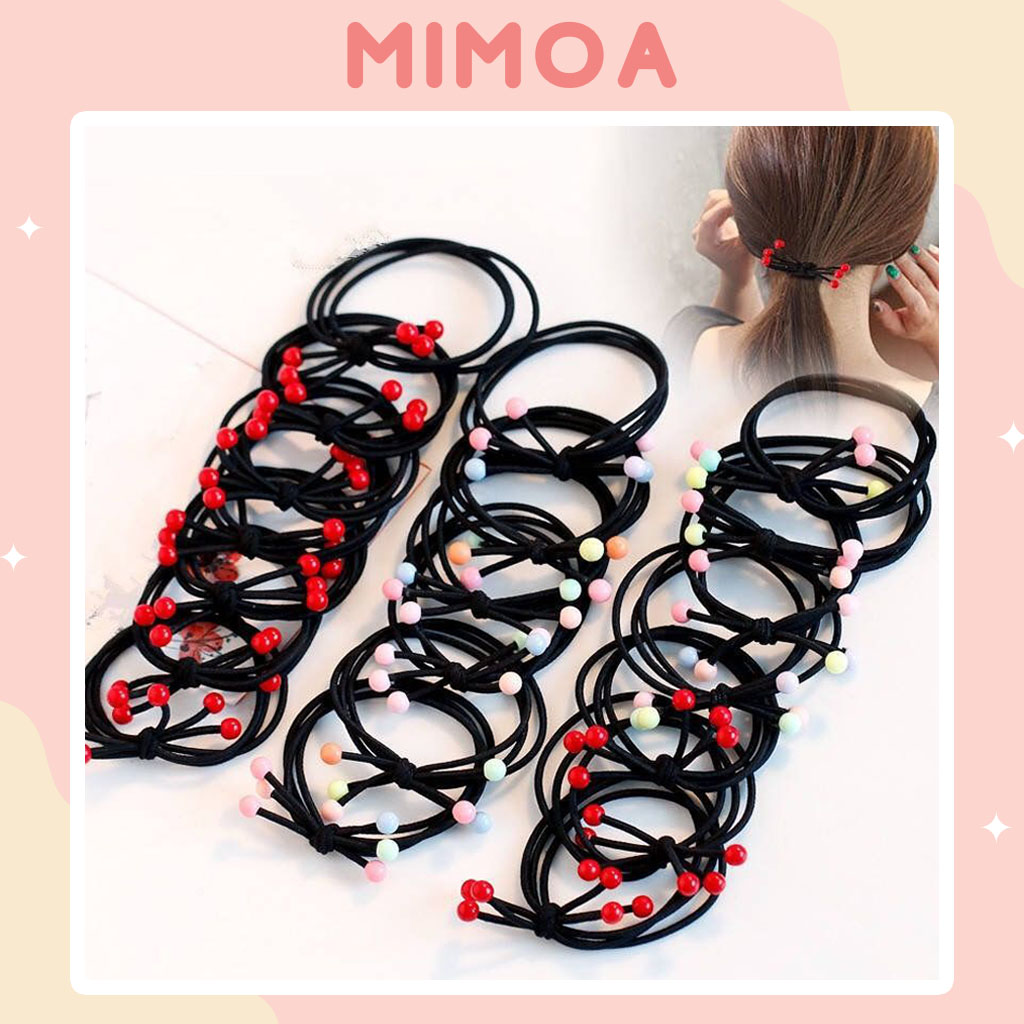 [SET 5] Dây cột tóc hạt cherry siêu xinh