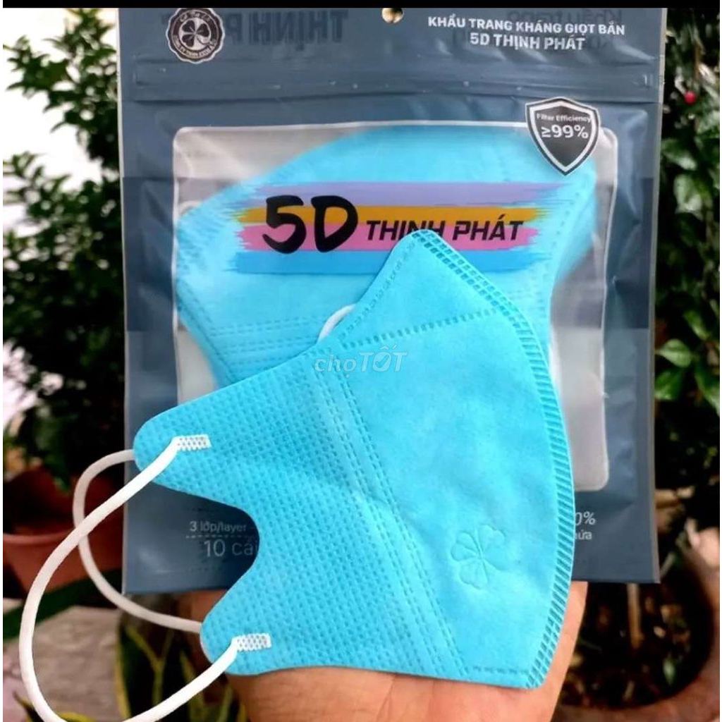 Thùng 400 cái khẩu trang 5d thịnh phát 3 lớp kháng khuẩn