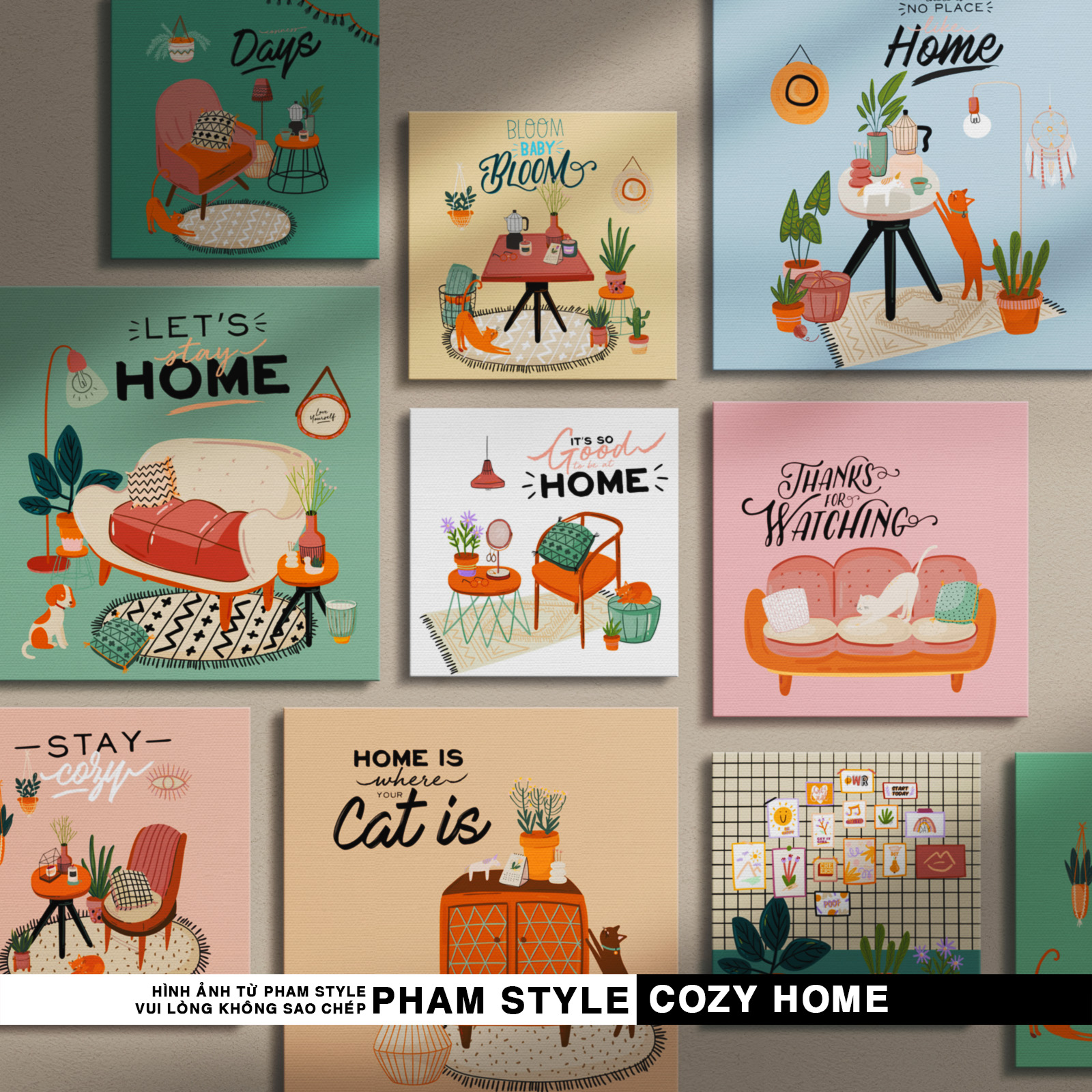 Tranh Canvas Treo Tường COZY HOME (No1-20)
