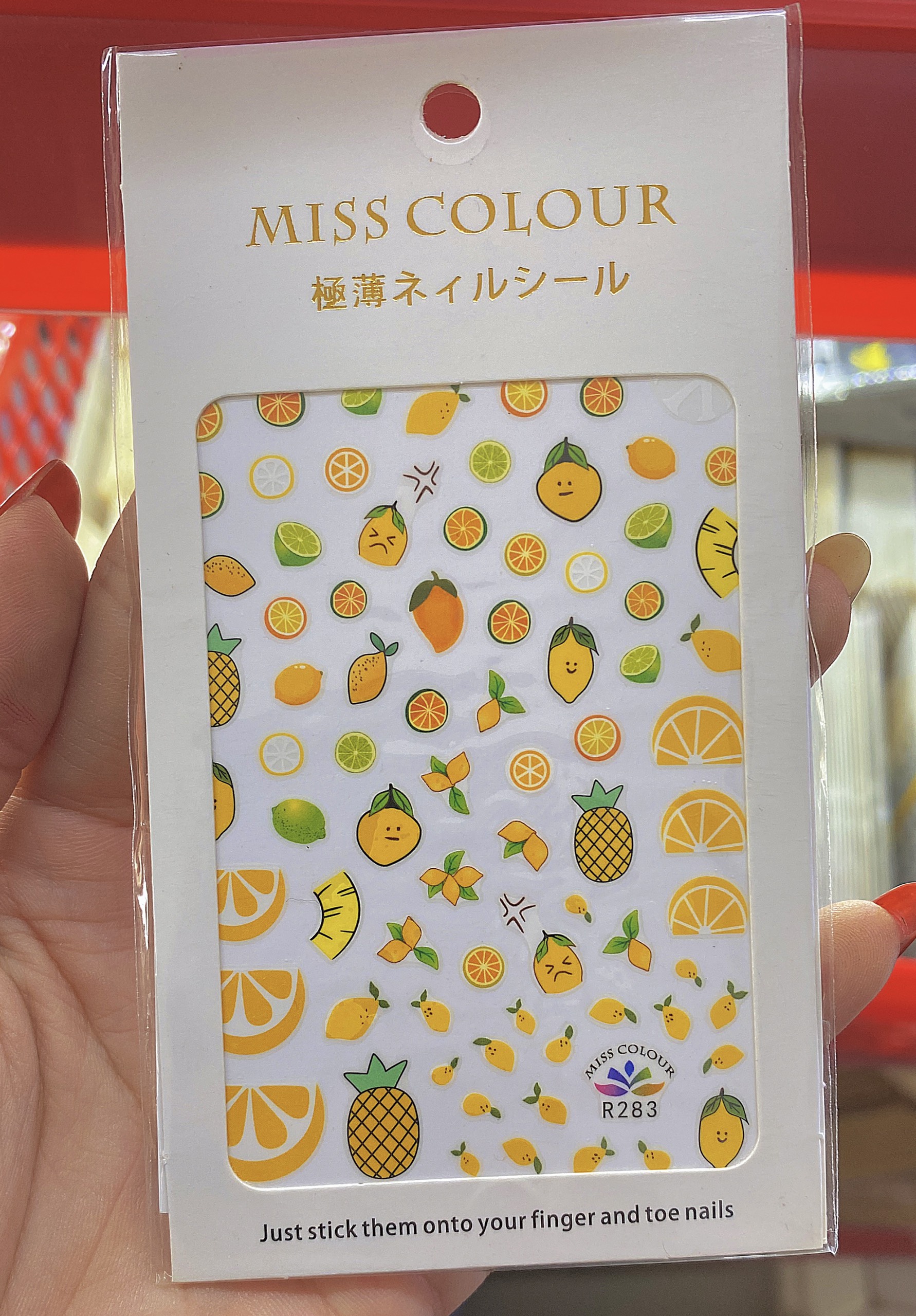 Hình dán sticker trang trí móng tay ,mẫu trái cây - Mini Nails