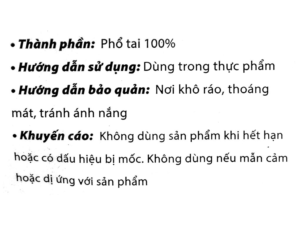 Phổ tai gói 50g