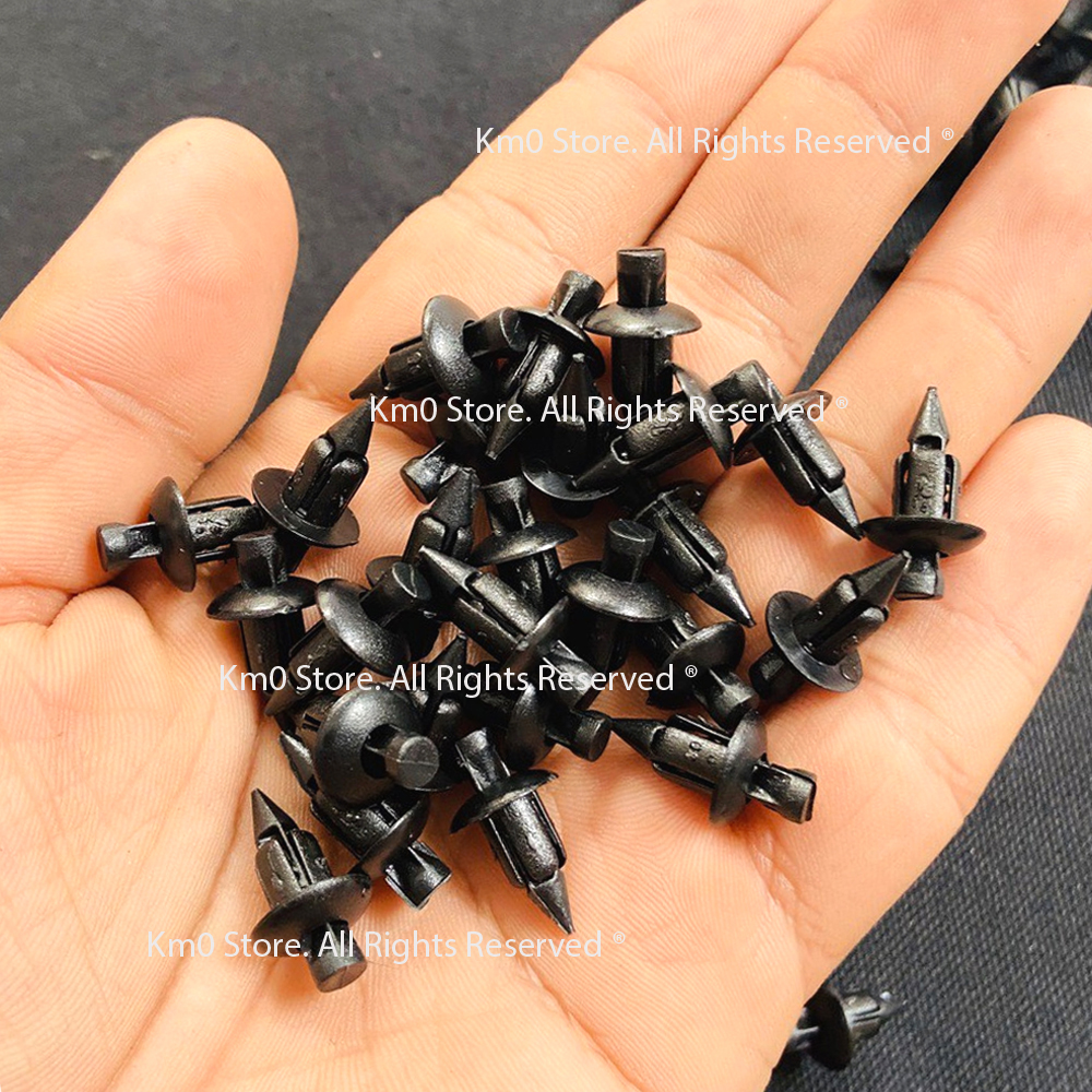 Bộ 05 chốt bấm dàn áo xe máy nhựa đen