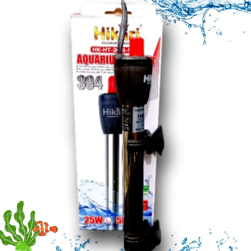 Pemanas Air Aquarium Heater STAINLESS HIKARI 25Watt