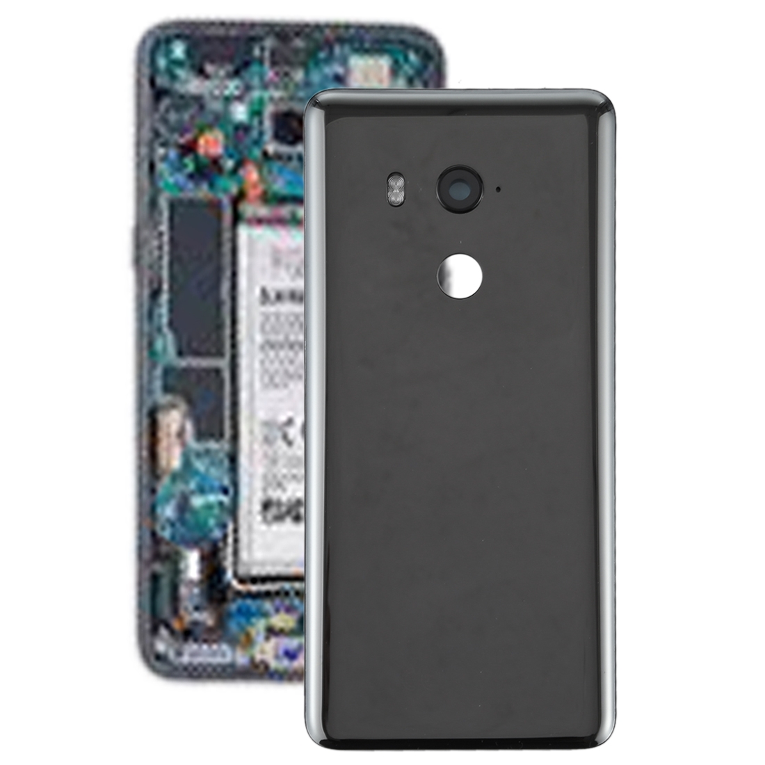 HTC U11 mắt (Đen) (zshs) Nắp lưng với ống kính máy ảnh