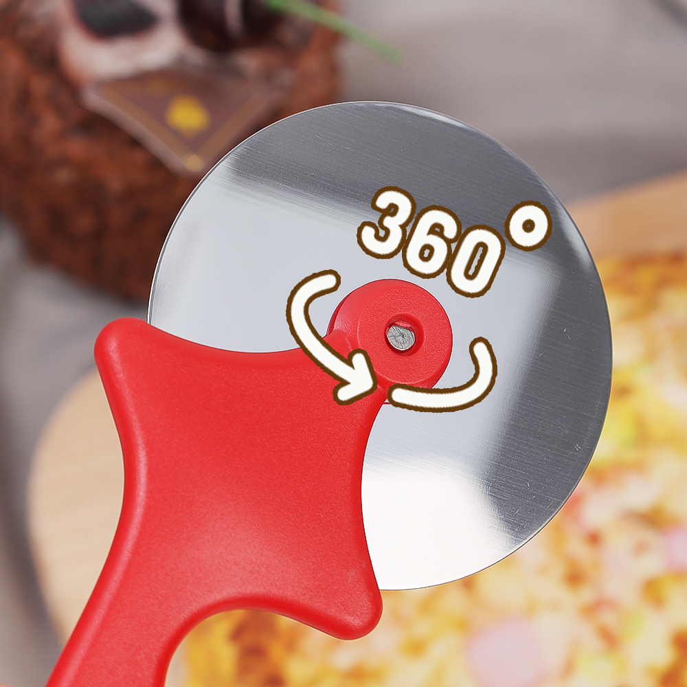 Thép không gỉ Dụng cụ cắt bánh pizza nướng bánh Máy cắt Con lăn phụ kiện nhà bếp
