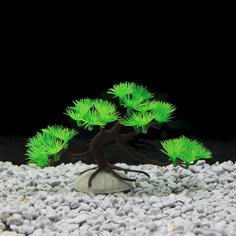 Fake Tree Tank Fish Tank Decoration Ornaments Simulated Pine Fake Trees Plants ...