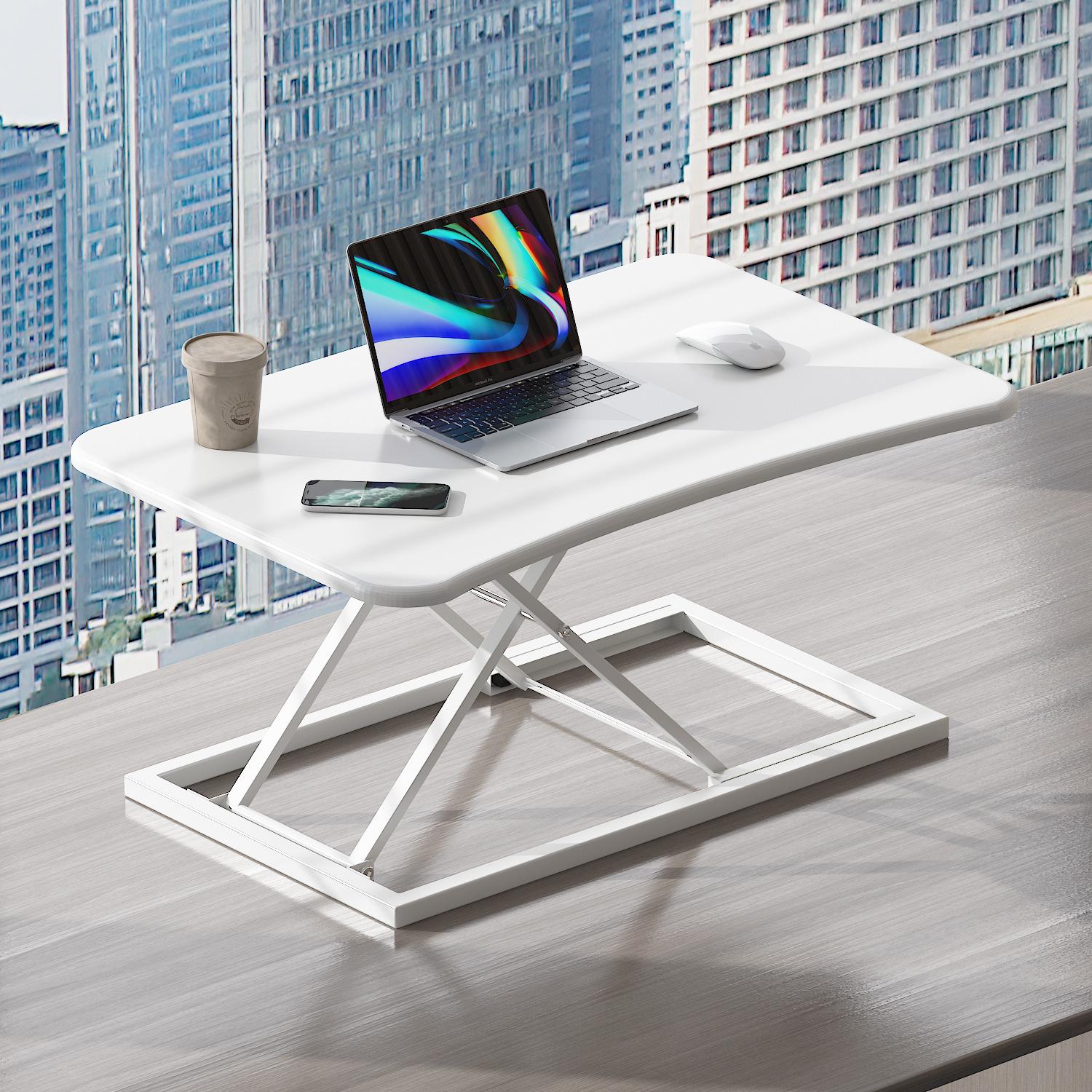 Standing computer office folding table elevated stand can lift laptop desktop computer available