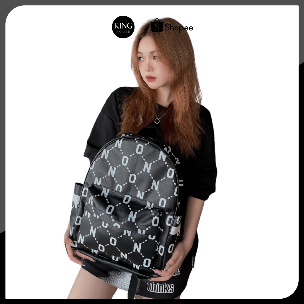 [VOUCHER 8%]Balo Da Backpack Unisex Chống Nước - Màu Be