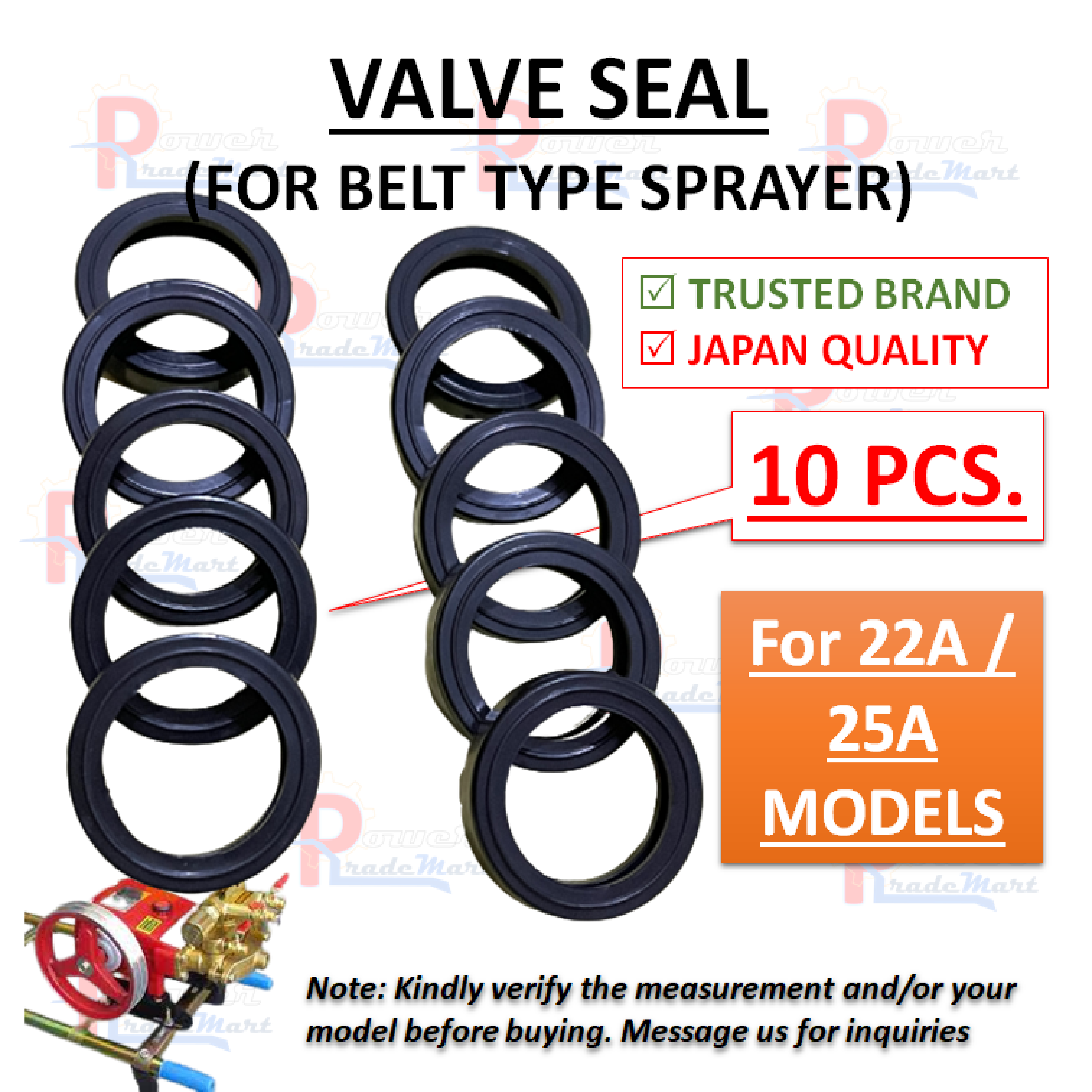 10PCS Valve Seal Gaskets Repair Rubbers Oring for Belt Type Power