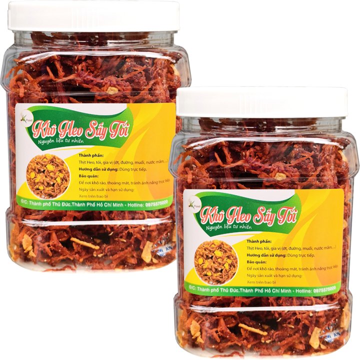 1kg khô heo sấy tỏi ớt thơm ngon hiệu sk food