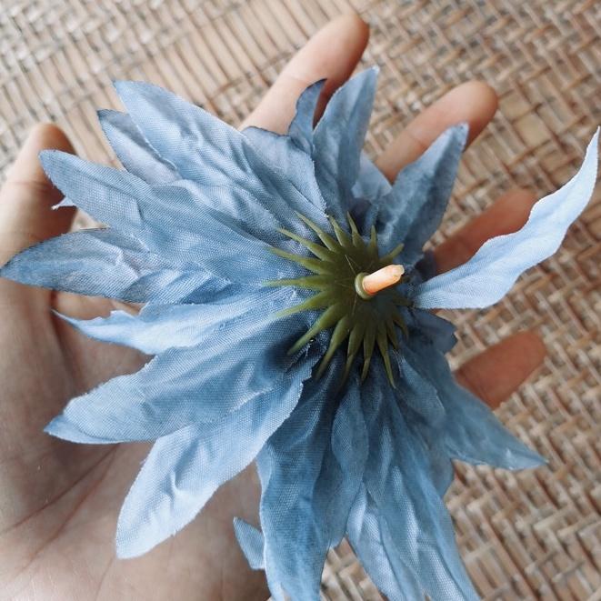 (11cm-hoa lụa) Đầu bông cúc pha lê trang trí kích thước 11cm