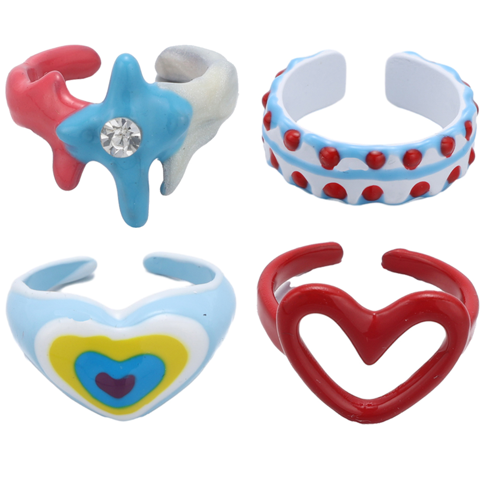 Yuanyan%20Y2K%20Colorful%20Enamel%20Heart%20Sweet%20Rings%20Trendy%20Geometric%20Dripping%20Oil%20for%20Women%20Girls%20Funny%20Y2K%20Chunky%20Jewelry%20Summer%20NEW%20-%20Image%207