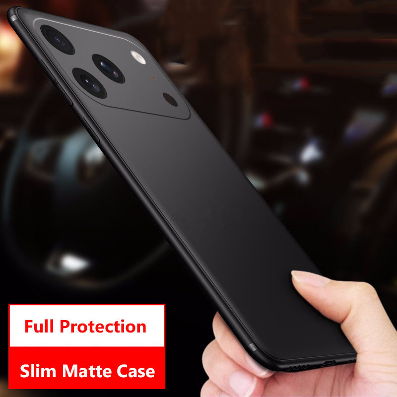 For iPhone 17 / 17 Pro / 17 Air / 17 Pro Max Phone Case Soft Slim Micro Matte Flexible Silicone Protective with Anti-fingerprint Skin-like for iPhone 17 Air Cover Casing HP.