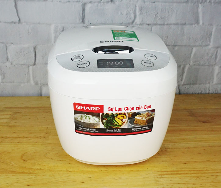 Nồi Cơm Điện Tử Sharp ks-com186EV,dung tích1,8l,Nồi Cơm Điện Tử Sharp,nồi cơm điện,nồi cơm điện đa năng,nồi cơm thiết kế tay cầm cách nhiệt,chức năng hen giờ,giữ ấm12h,lòng nồi chống dích,hàng cao cấp,BH 12 THÁNG.