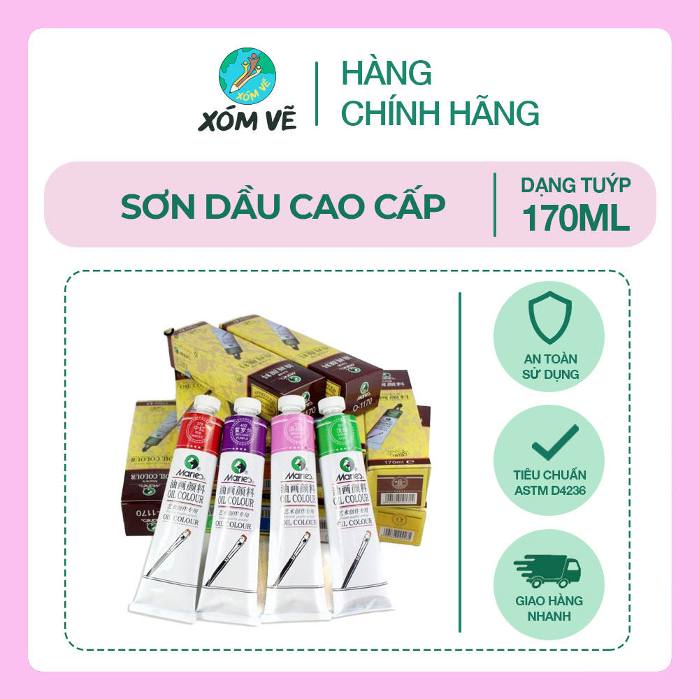 Màu sơn dầu, màu vẽ sơn dầu Maries tuýp 170ml