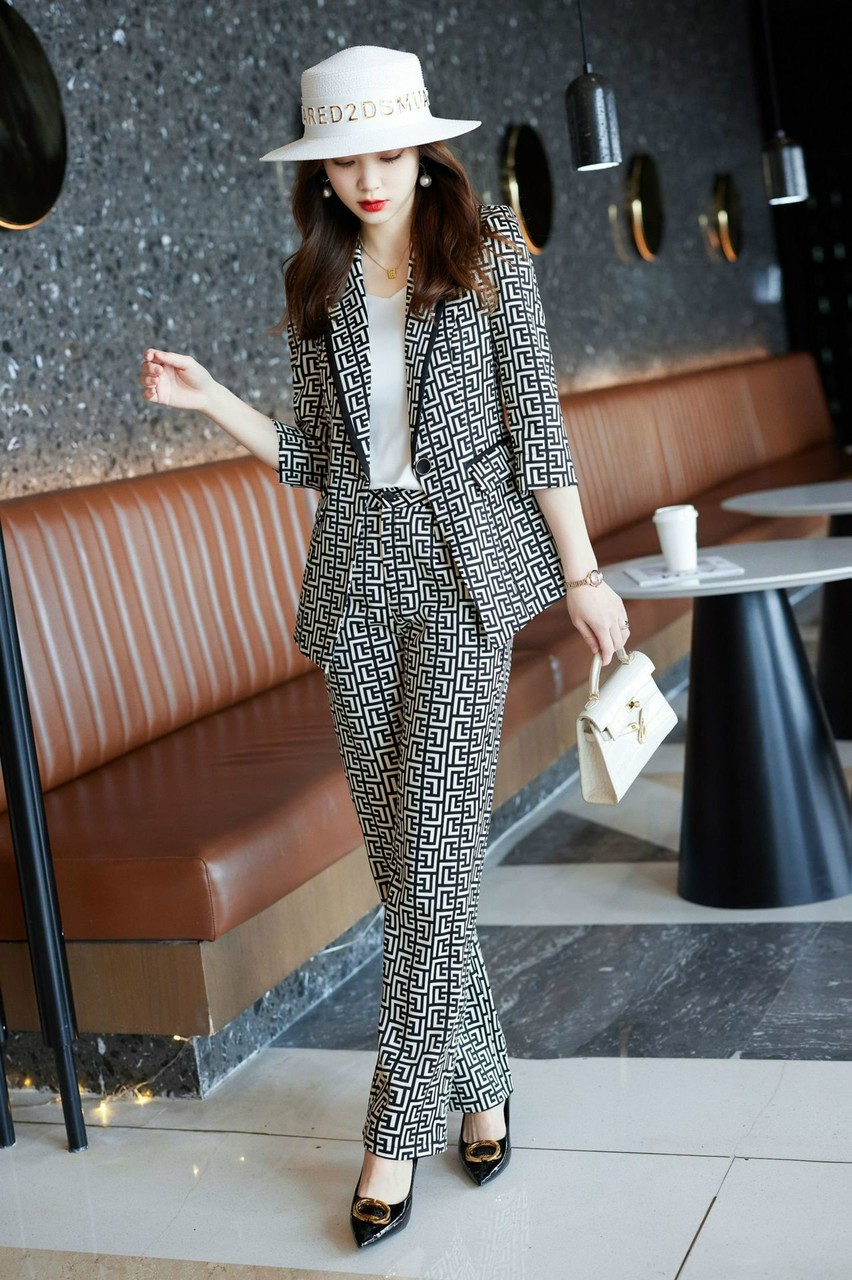 SET VEST NỮ HỌA TIẾT (KÈM ÁO TRONG)