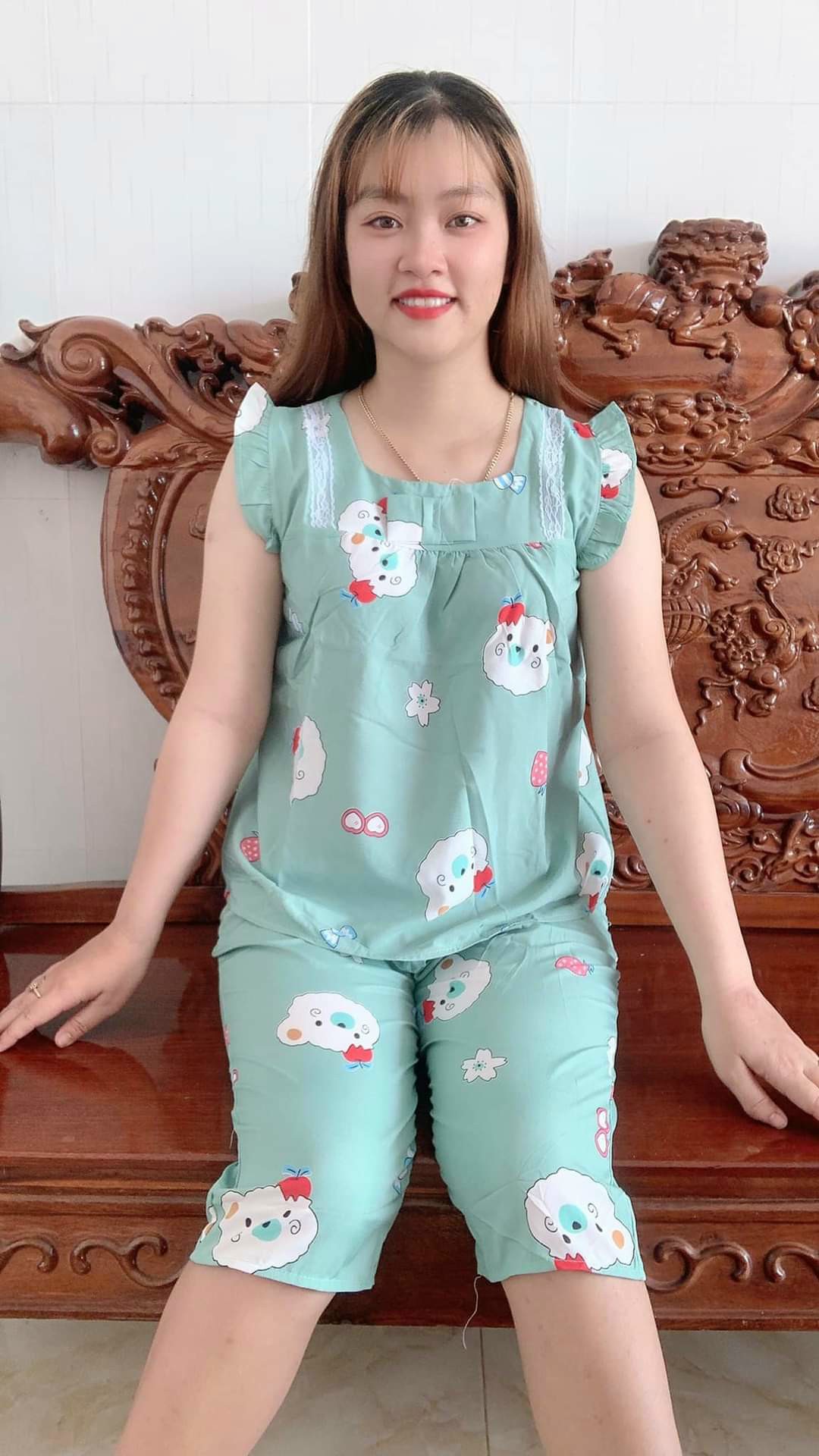 Đồ bộ lụa lửng mặc nhà