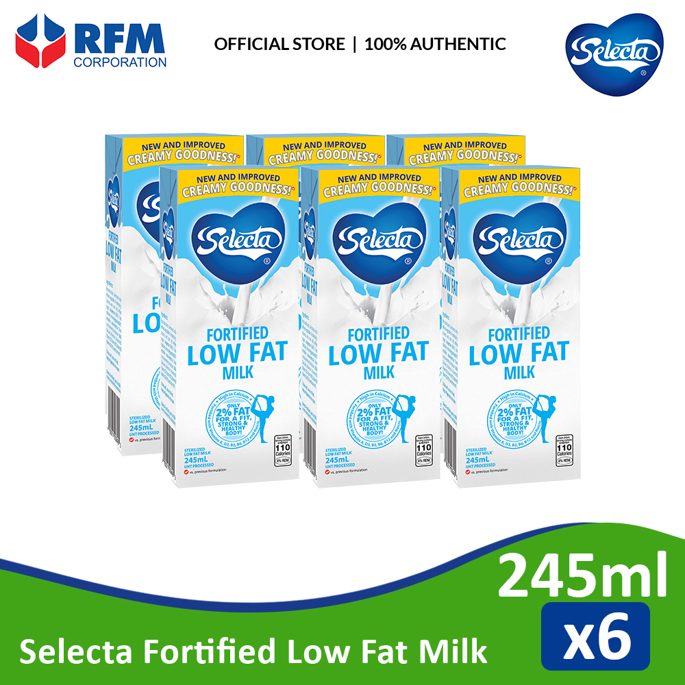 Selecta Fortified Filled Low Fat Milk 245ml Set of 6s Lazada PH