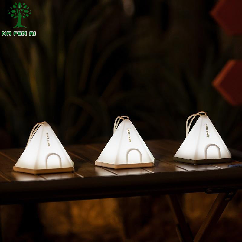 NFA New Creative Tent Night Light with Timed Multi functional Table Light and Desktop Multi level Adjustment with Hanging Rope, Compact and Portable