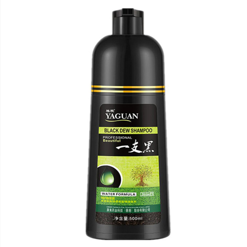 500ml Black Hair Shampoo Herbal Hair Dye Shampoo White Into Black Or Brown Hair Treatment Care Haircare