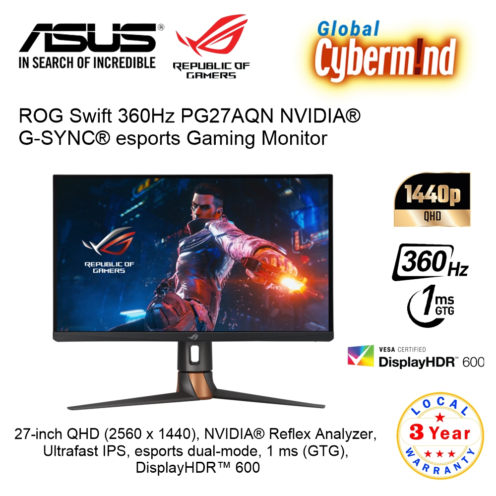 360 Hz Asus Rog Swift Nabs Asus Rog Swift 360hz 1080p 360hz G Sync - Main Image