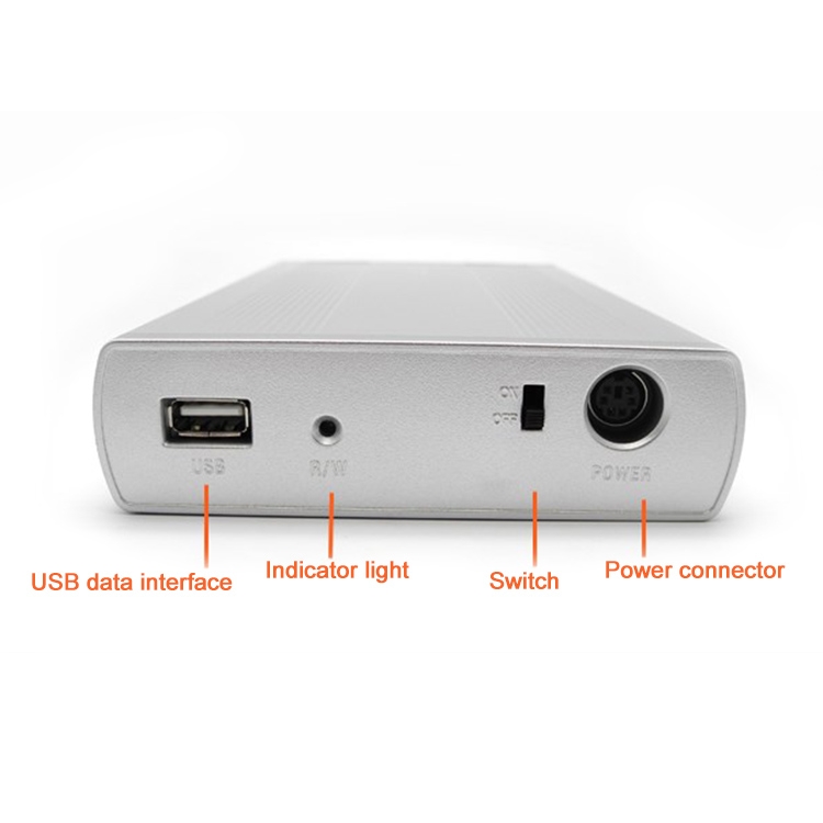 【Hawel brand】 Vỏ ổ cứng ngoài 3.5 inch, ổ cứng IDE hỗ trợ (Bạc)