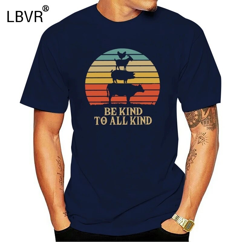Be Kind To Every Kind Vegetarian Vegetable Vegan Veggies Vintage Retro T Shirt 012862