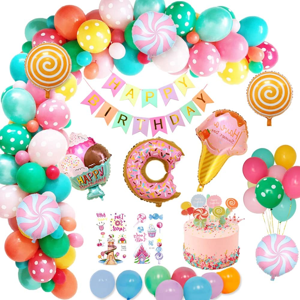 (Ready Stock) Candyland Birthday Party Decoration Happy Birthday Banner ...