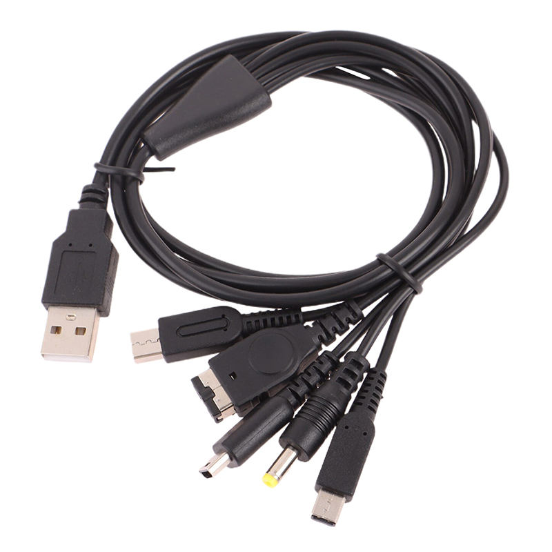 1.2M Cable Fast Charging Cable 5 In 1 USB Game Charger Cord Wire For New 3DS XL NDS Lite NDSI LL Wi I U GBA PSP XUANTING