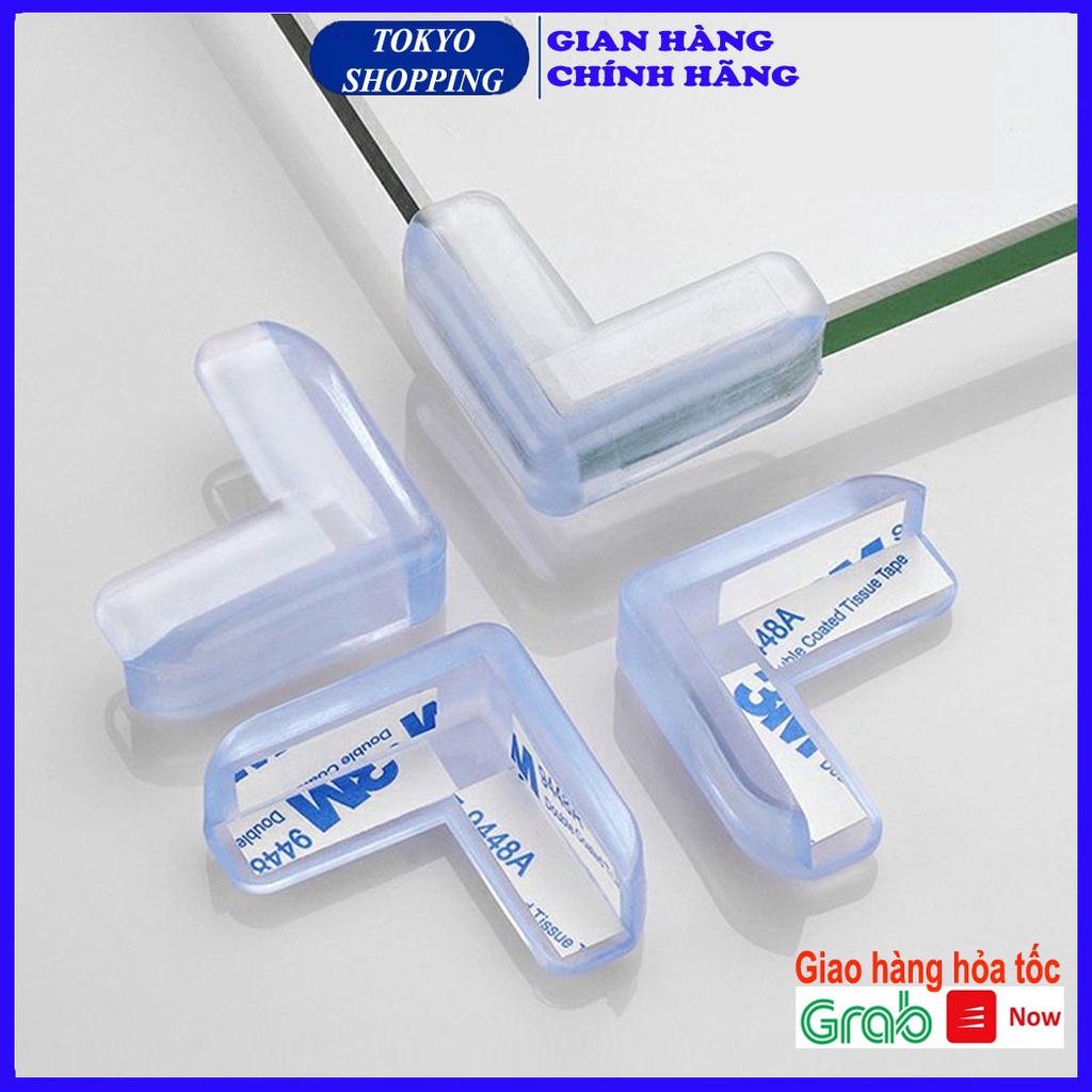 Set 4 bịt cạnh bàn silicon bảo vệ an toàn cho bé