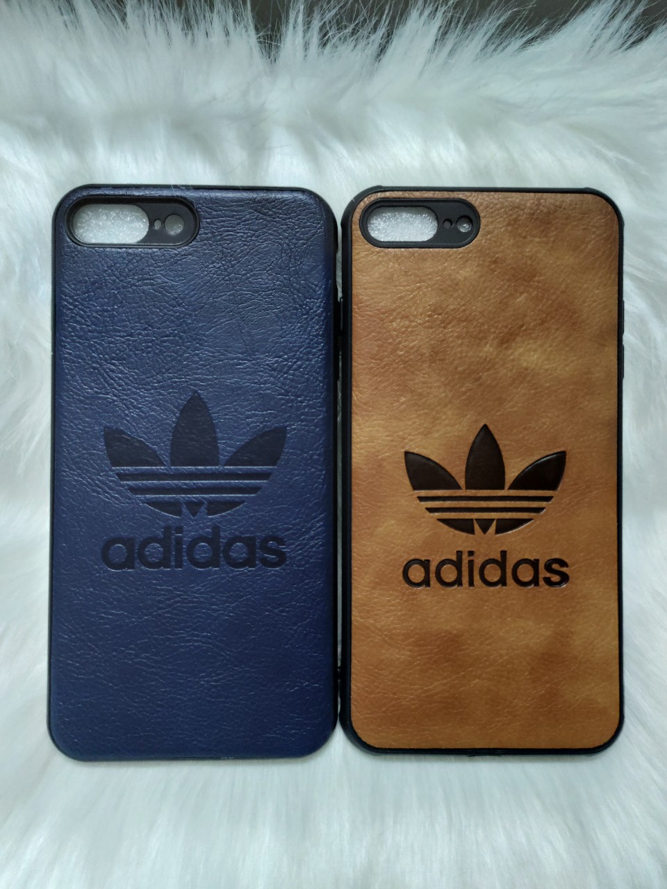 IPHONE 7Plus/8Plus - Ốp lưng da Adidas viền nhựa dẻo cho máy IPHONE 7Plus/8Plus