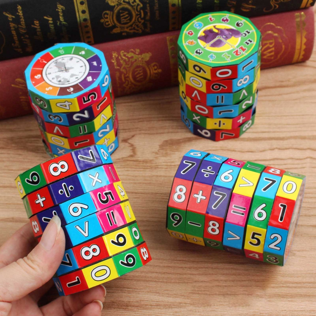 Giáo dục đồ chơi toán học Khối Xếp hình toán học công cụ hỗ trợ giảng dạy số nhận thức trò chơi trí tuệ cho trẻ mới biết đi trẻ em Đồ chơi hoạt động