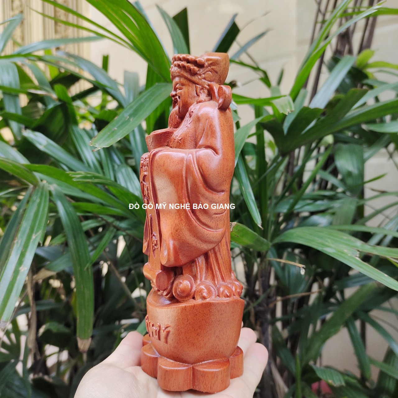 Tượng thần tài gỗ hương cao 20cm