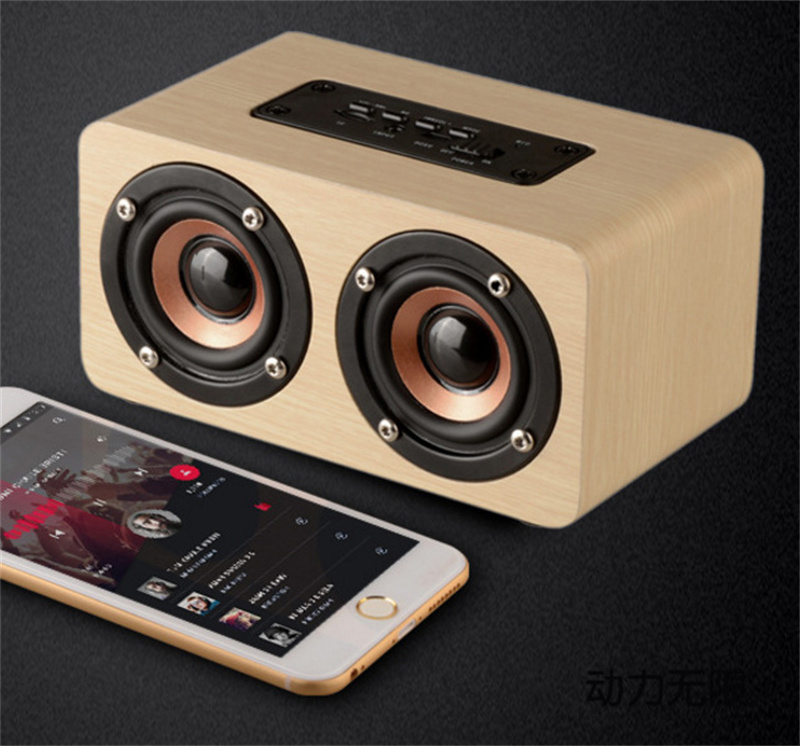 TAIDU W5 Wooden Bluetooth Speaker Mobile Phone Computer High Power Subwoofer Creative Portable Gift Mini Speaker