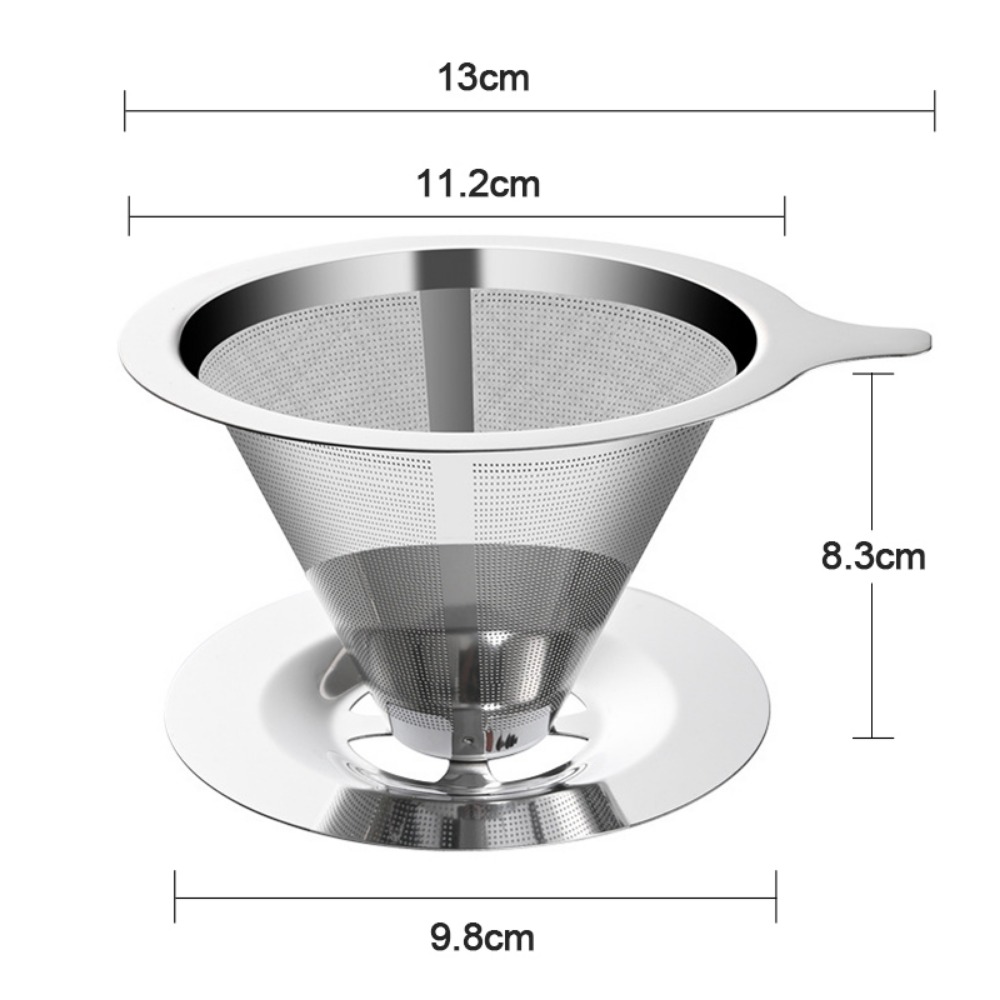 Insurrmountable greeable83in5 holder double layer 304 stainless steel coffees drip mesh basket tools coffee filter tea filter
