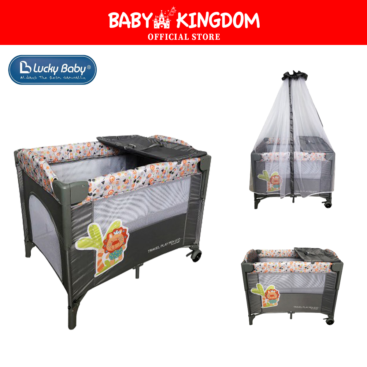 Lucky Baby Baby Kingdom Playpen Lucky Baby S10 Travel Bedside