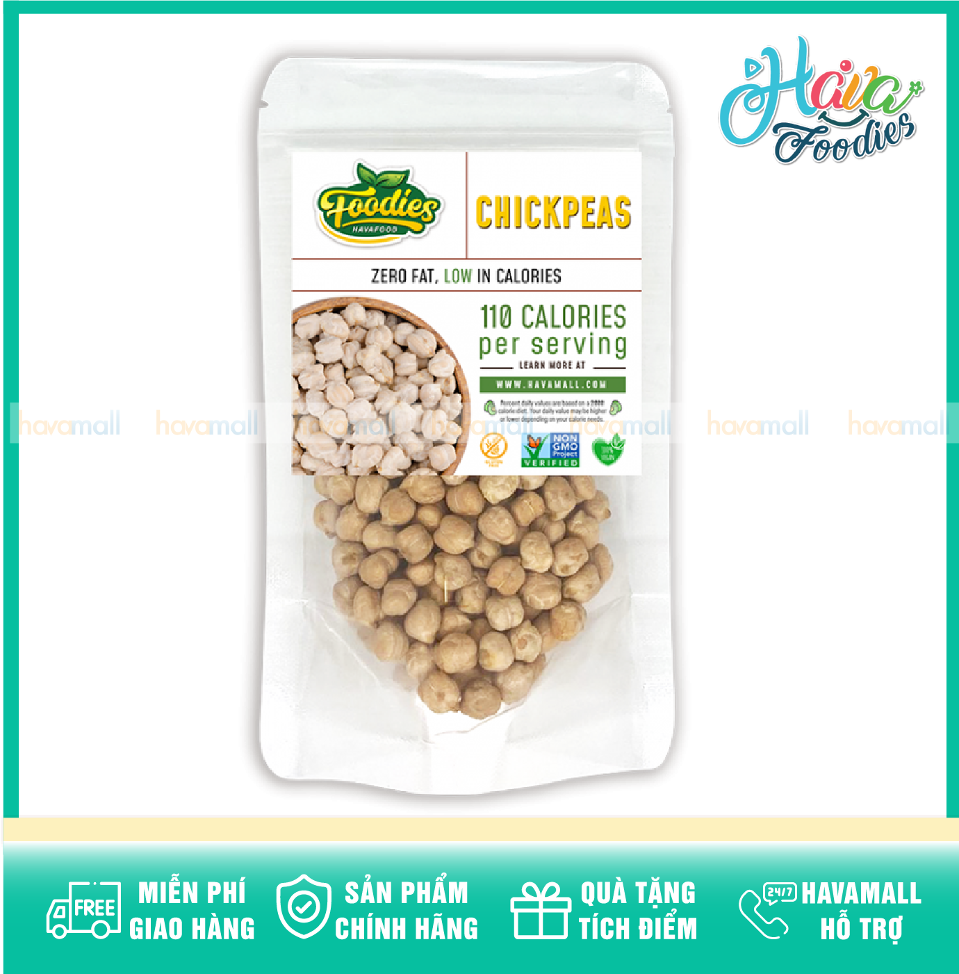 [HCM]Đậu gà Havafood 500g