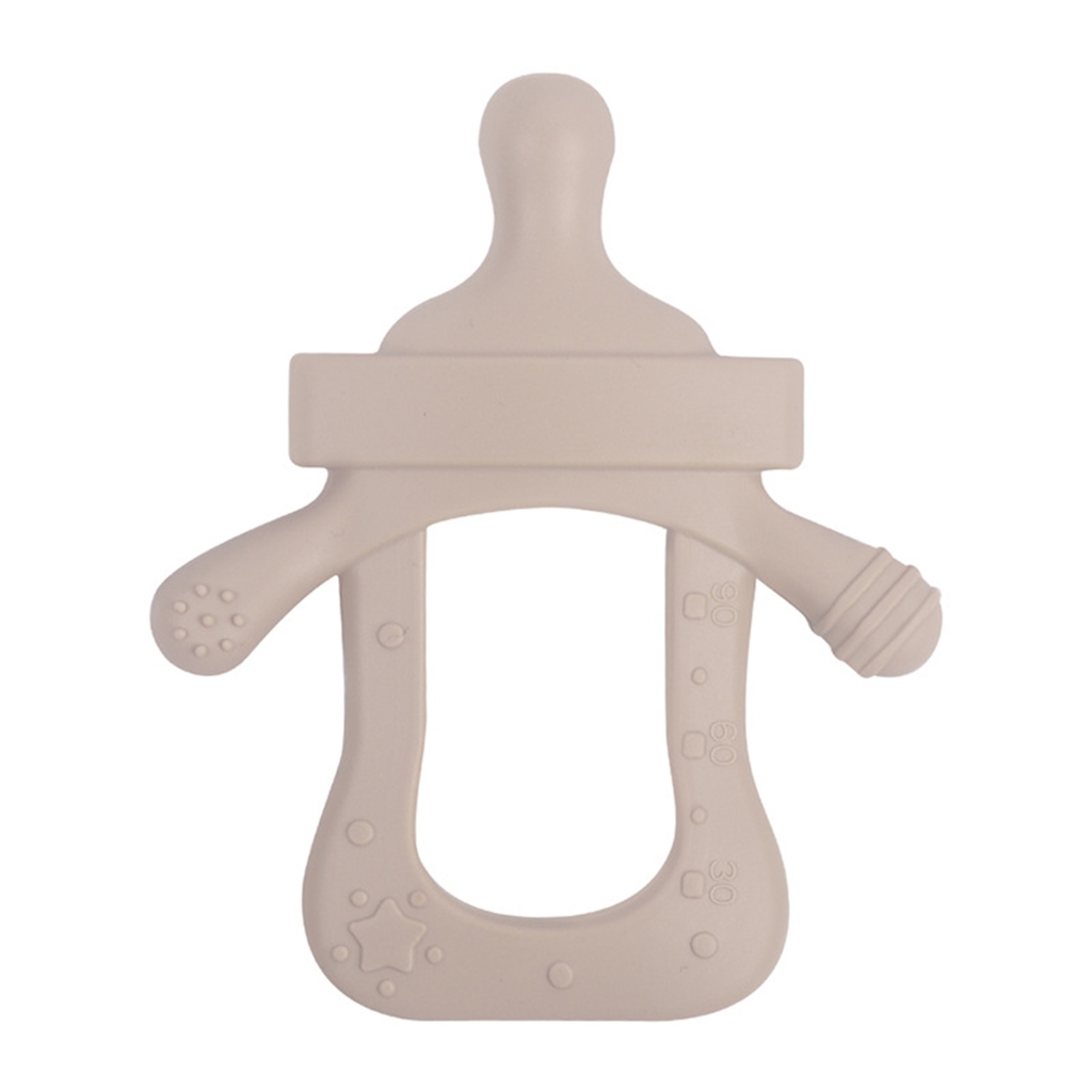 Mini Milk Bottle Teething Toy Baby Teether Necklace Pendant Pacifier Accessories