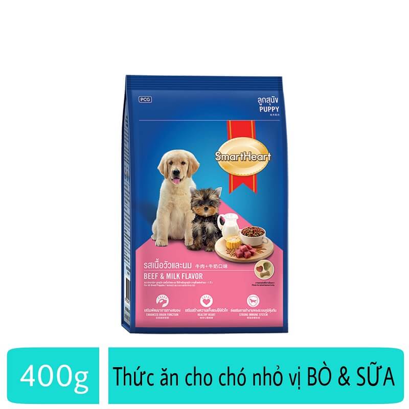 Thức ăn cho chó con Smartheart 400gr