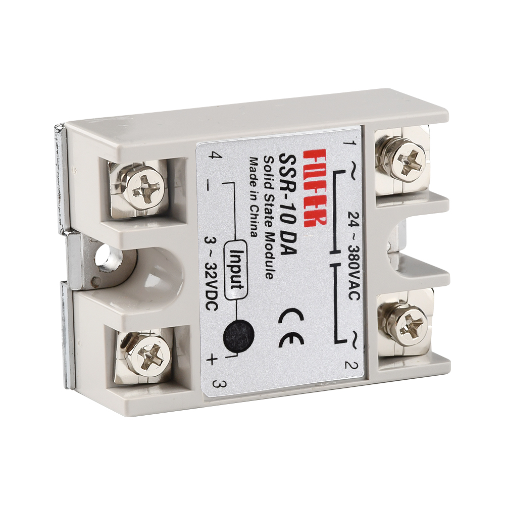 【100% Original】diymore DC-AC Solid State Relay SSR-10DA 10A 3-32V DC to AC 24-380V SSR Relay Switch