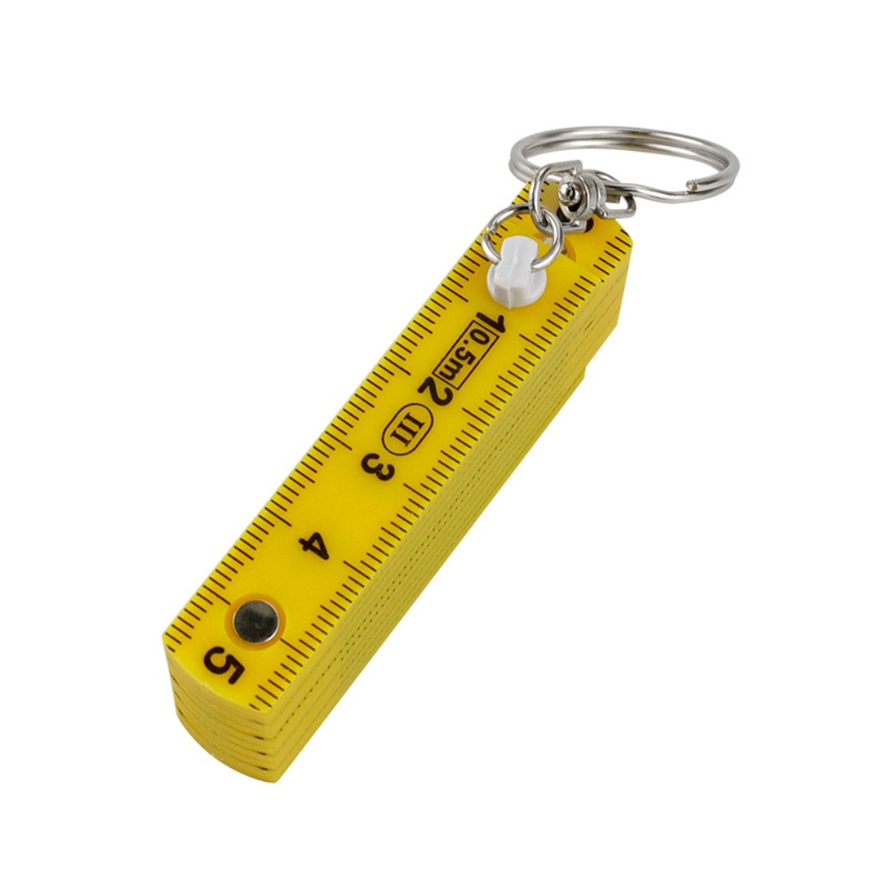 Multi Functional 0.5m 10-Fold Folding Ruler with Keychain Double-sided ...